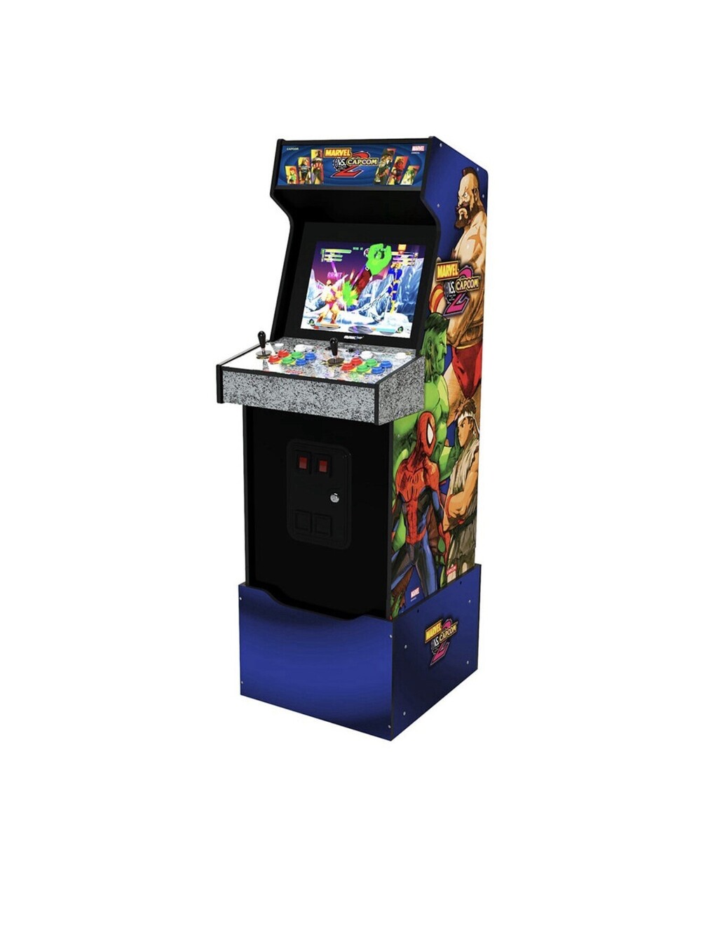 Arcade1Up Marvel vs Capcom 2 WiFi Arcade Cabinet w/ Riser 8 Games 17” LCD